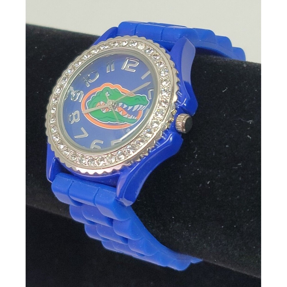 Florida Gators Blue Silicone Band Wrist Watch Crystal Bezel Unisex College Works - Picture 2 of 12